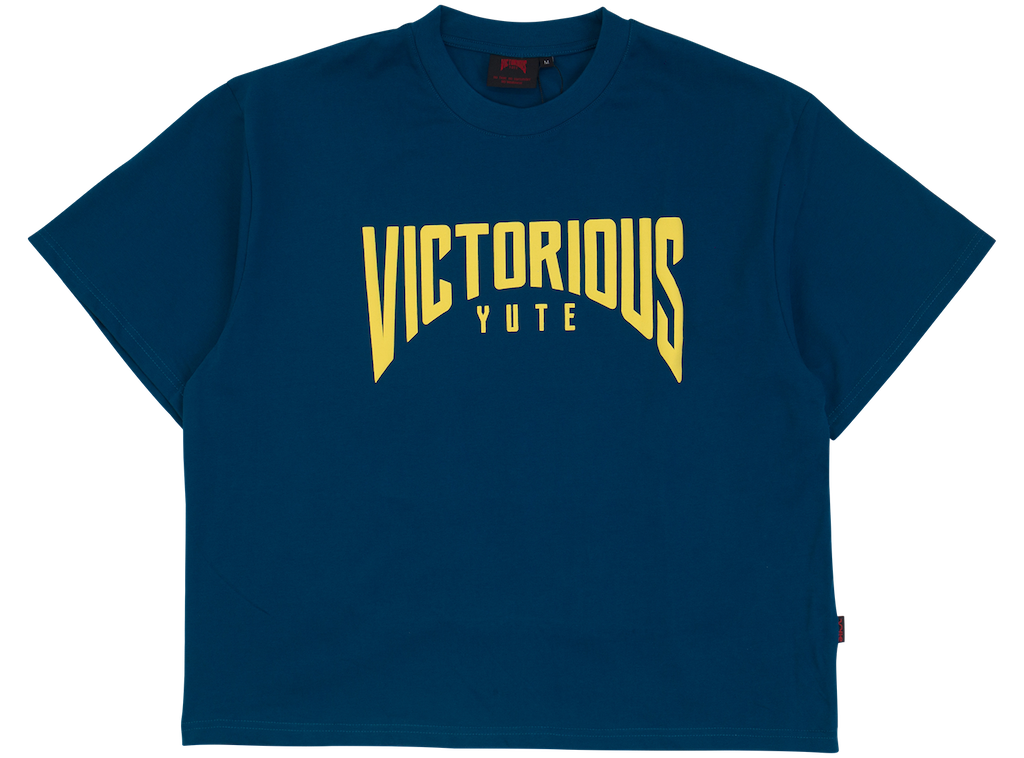 TEXT LOGO TEE -BLUE-
