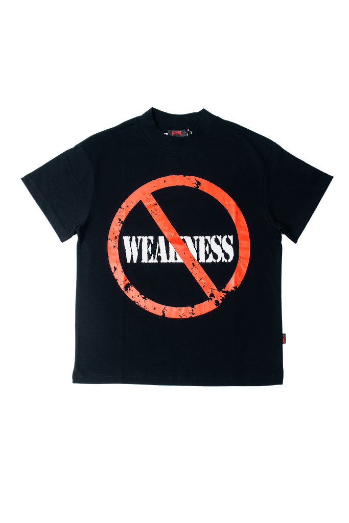 NO WEAKNESS TEE - BLACK-