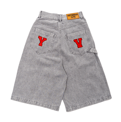 VY DENIM JORTS -GREY-