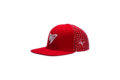 VY LOGO RHINESTONE SNAPBACK  -RED-