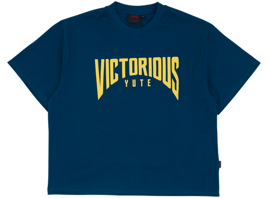 TEXT LOGO TEE  -BLUE-