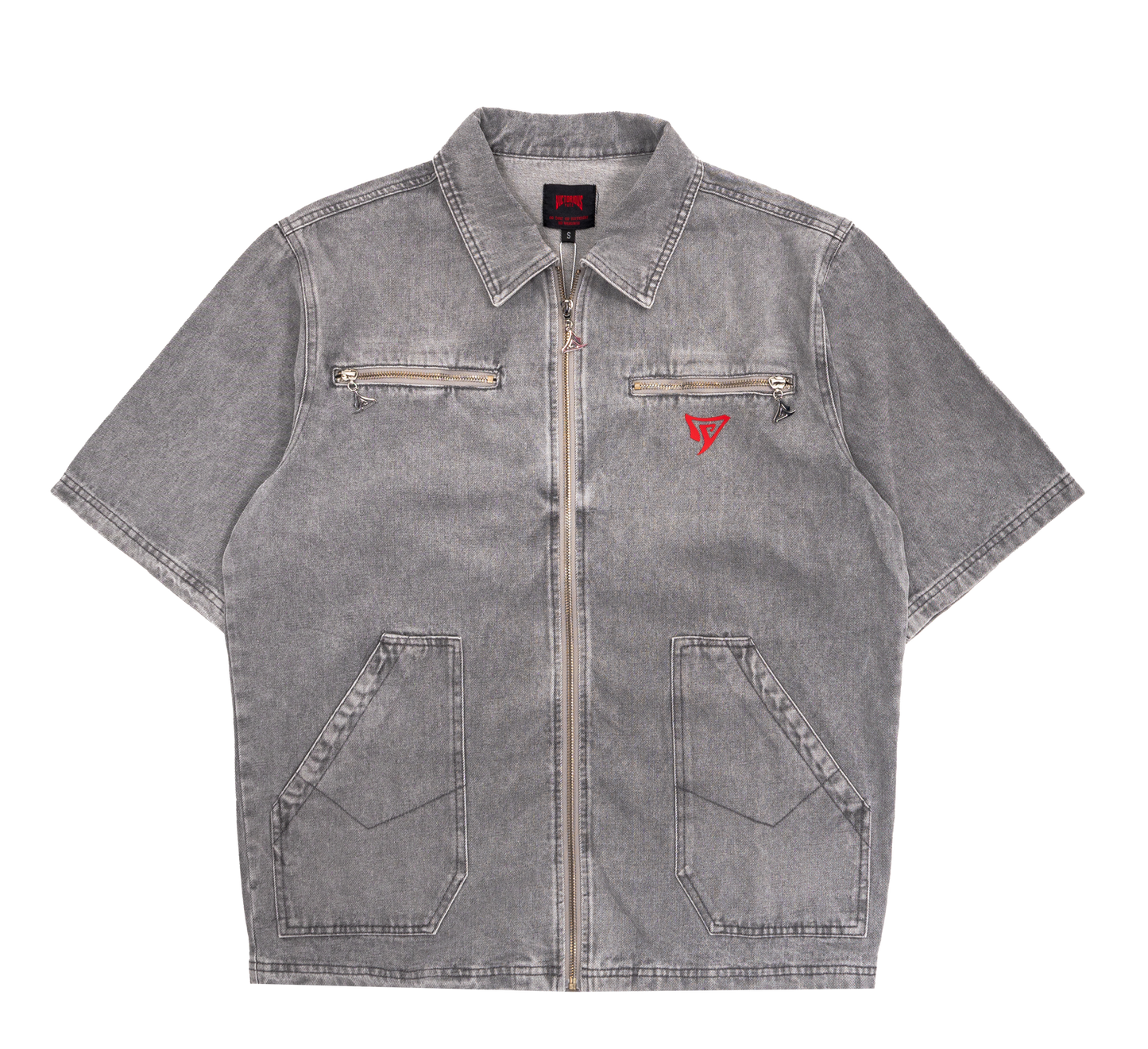 VY DENIM SHIRT -GREY-