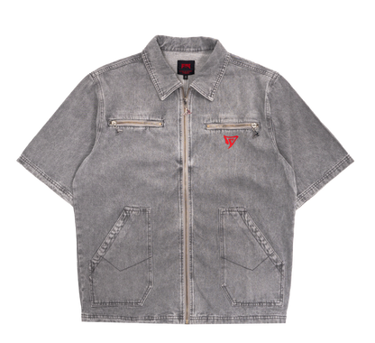 VY DENIM SHIRT -GREY-