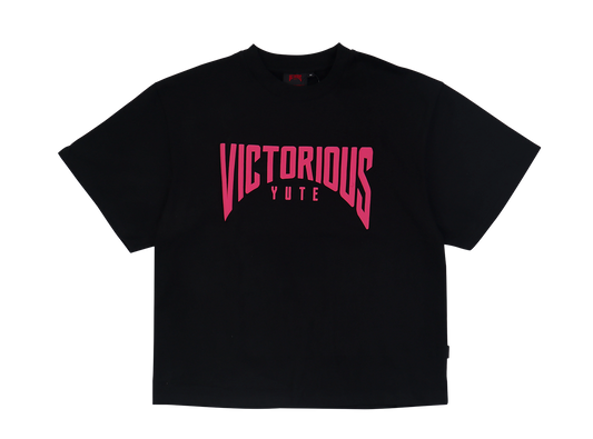 TEXT LOGO TEE  -BLACK-