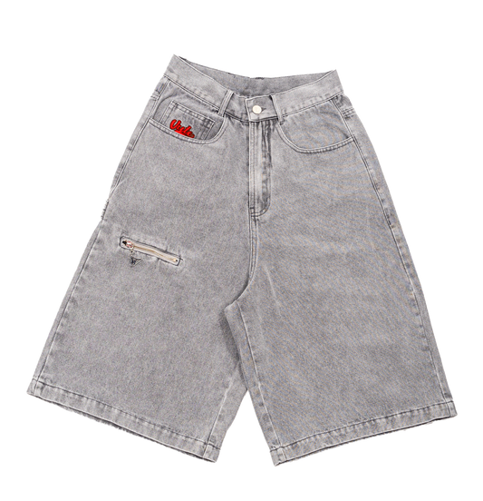 VY DENIM JORTS -GREY-