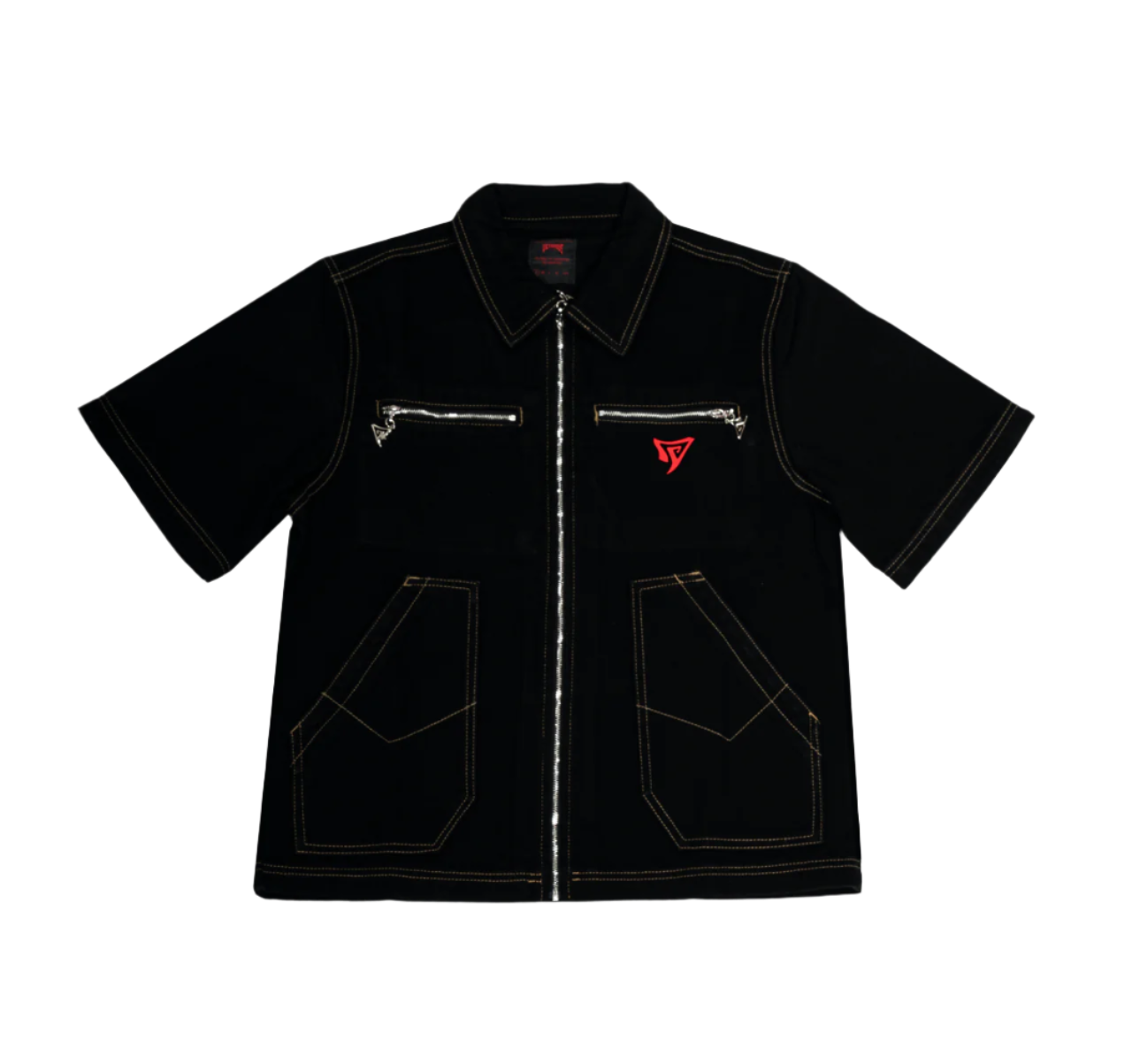 VY DENIM SHIRT  -BLACK-