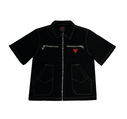 VY DENIM SHIRT  -BLACK-