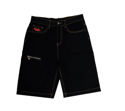 VY DENIM JORTS  -BLACK-