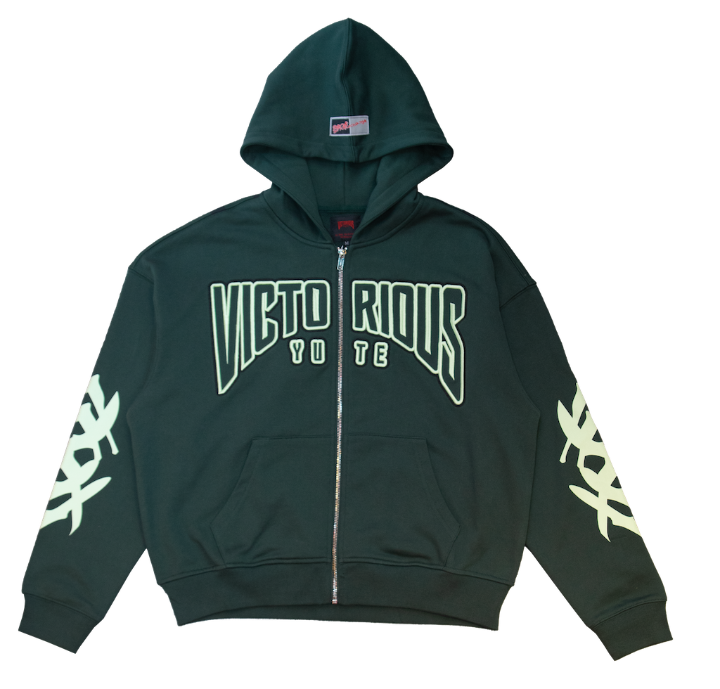 MASK HOODIE JACKET - GREEN