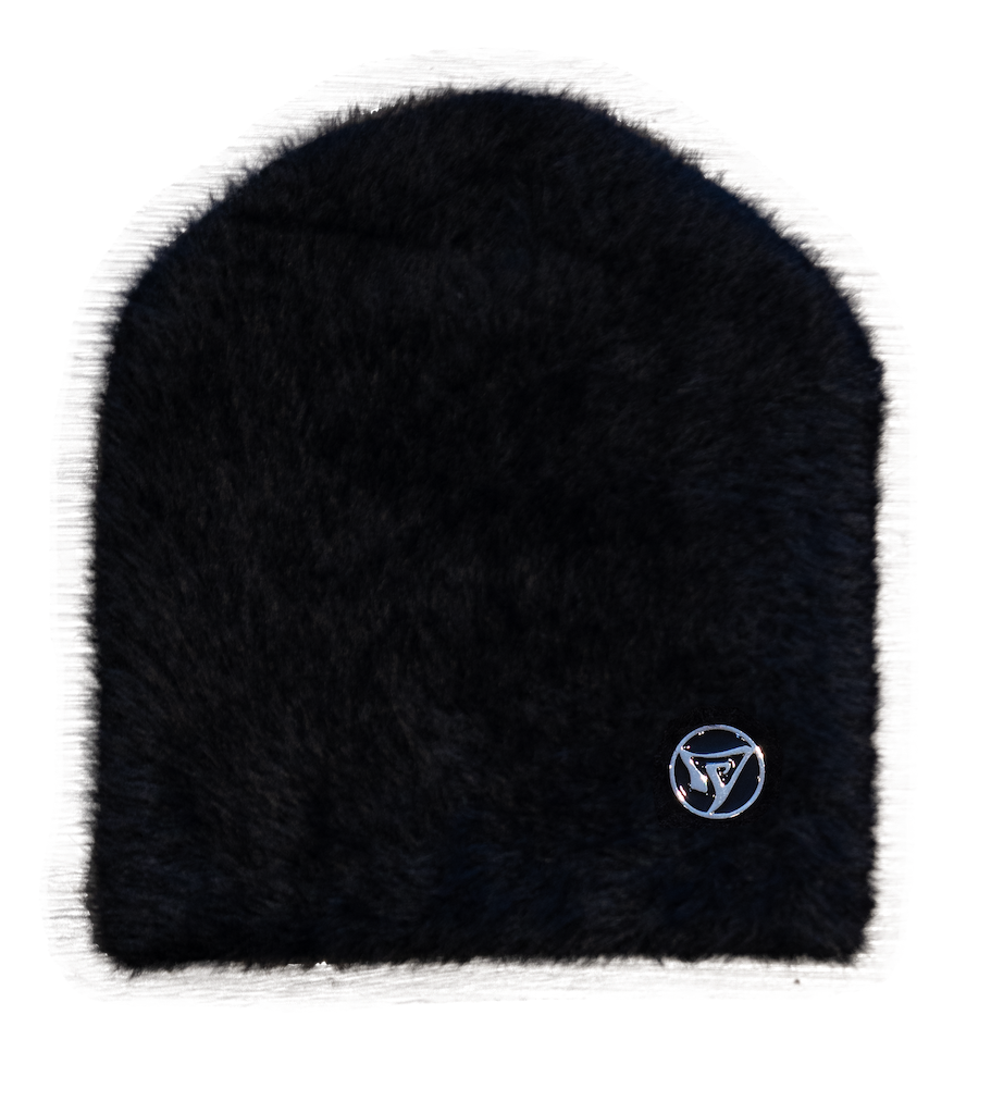MOHAIR BEANIE - BLACK