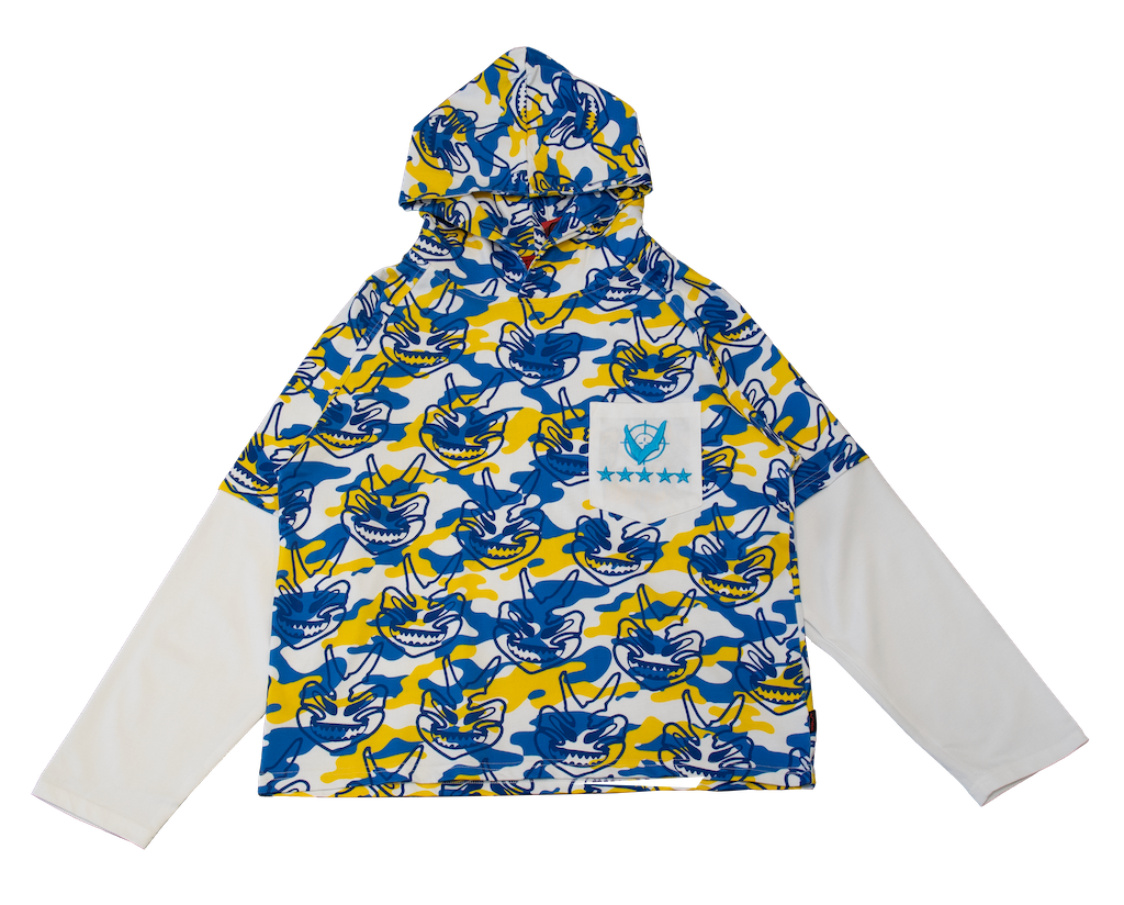 MILITARY MASK HOODED TEE - WHITE