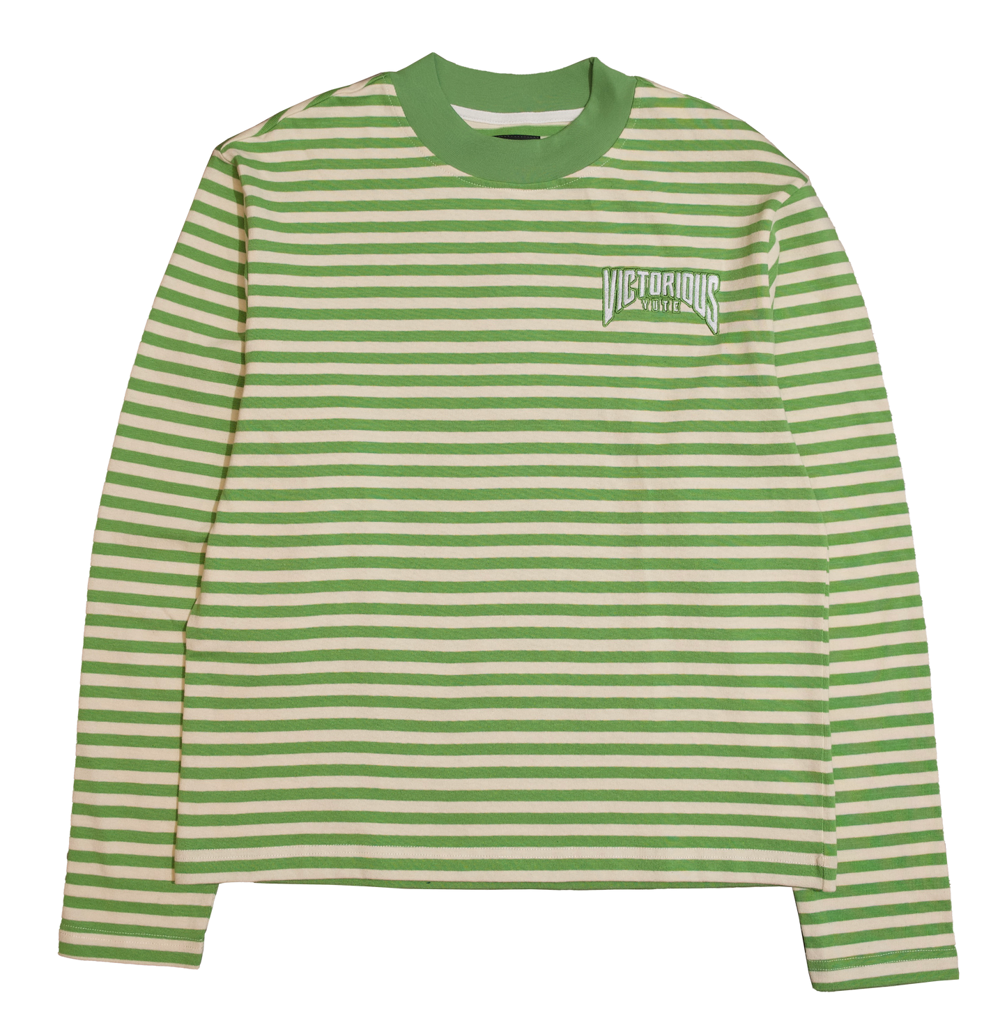 LS STRIPE TEE - GREEN
