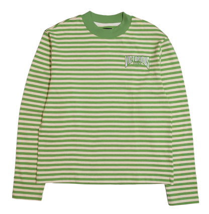 LS STRIPE TEE - GREEN