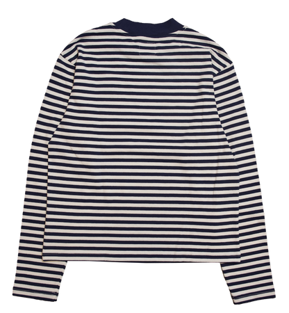 LS STRIPE TEE - BLUE