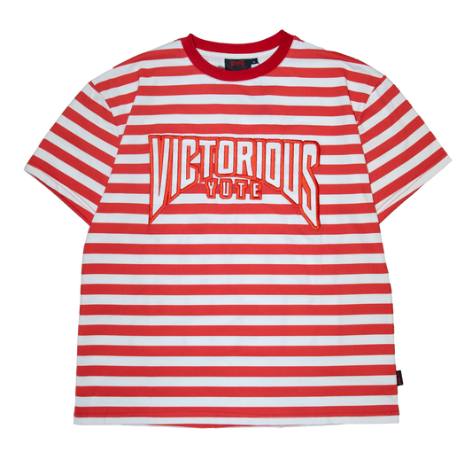 STRIPE TEE - VALENTINE RED